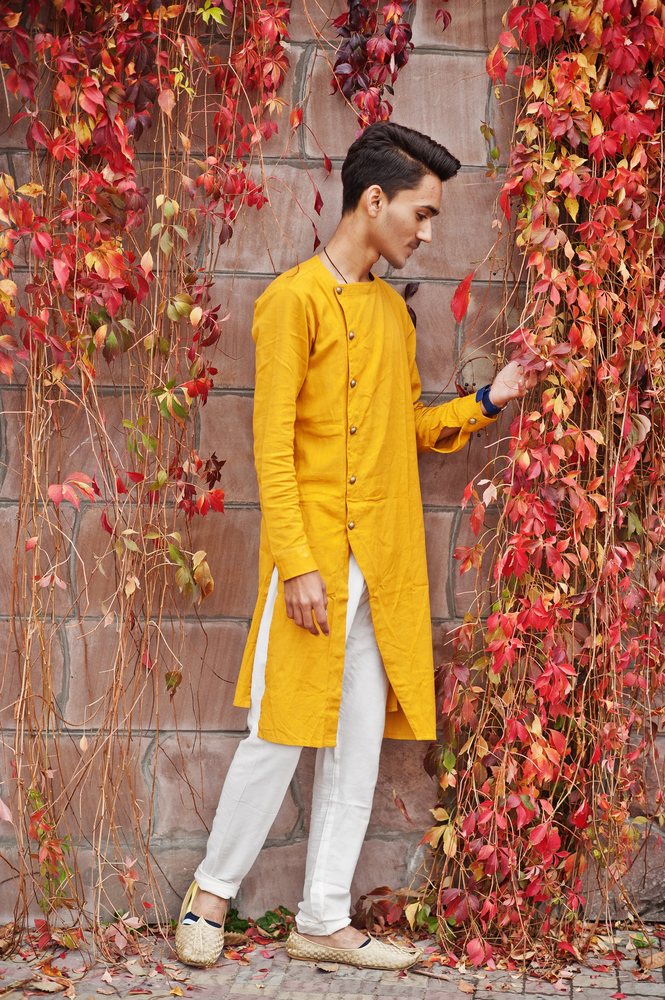 Haldi kurta tailored by Decent Tailor Ahmedabad